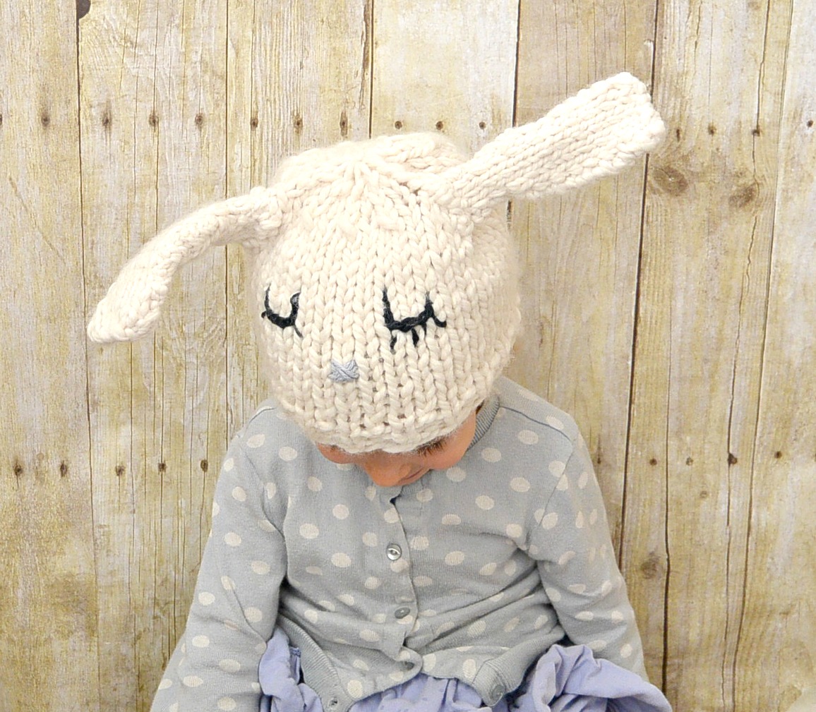 Easy Knit Bunny hat Mama In A Stitch