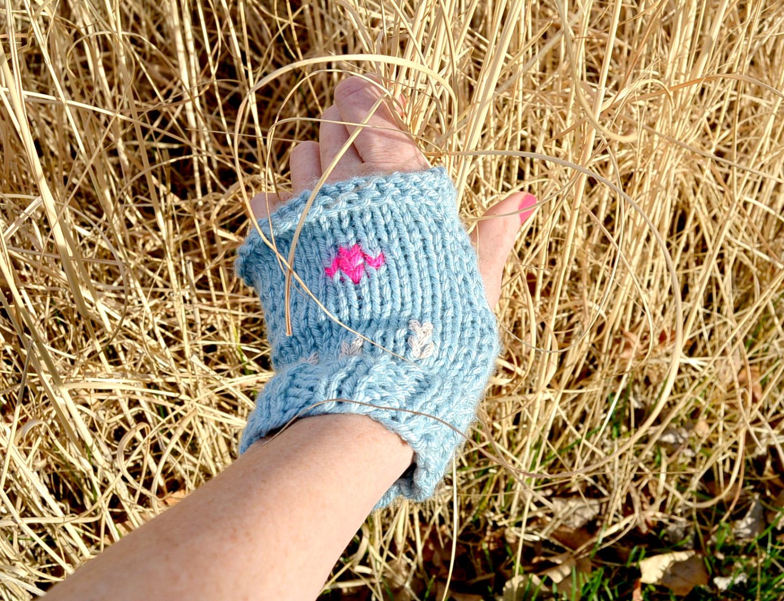 flat knit fingerless glove pattern