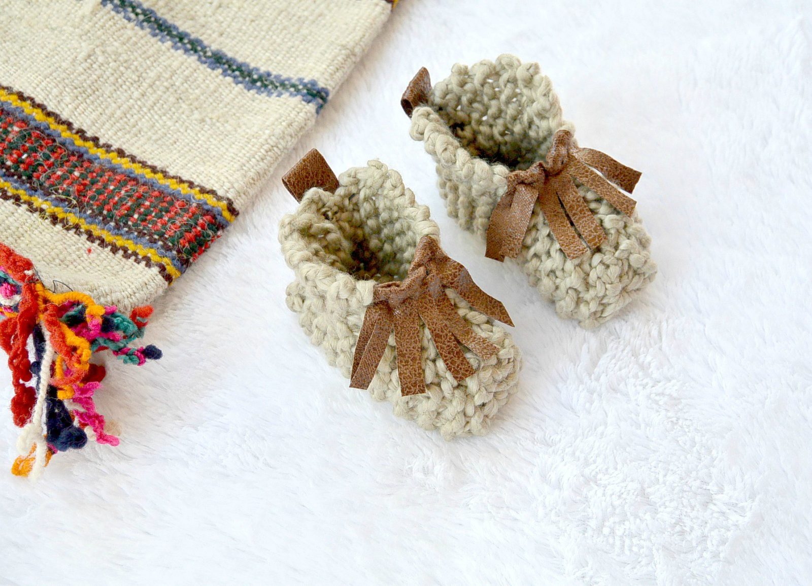knitted moccasins