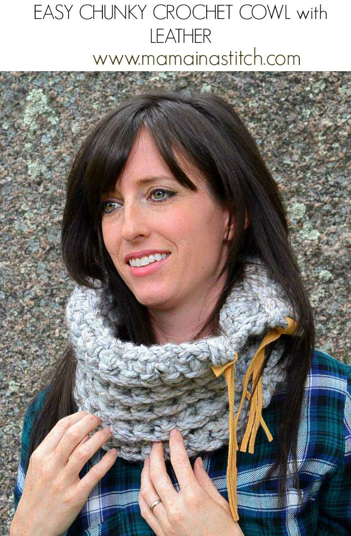 Easy, Chunky Rustic Crochet Cowl – Mama In A Stitch