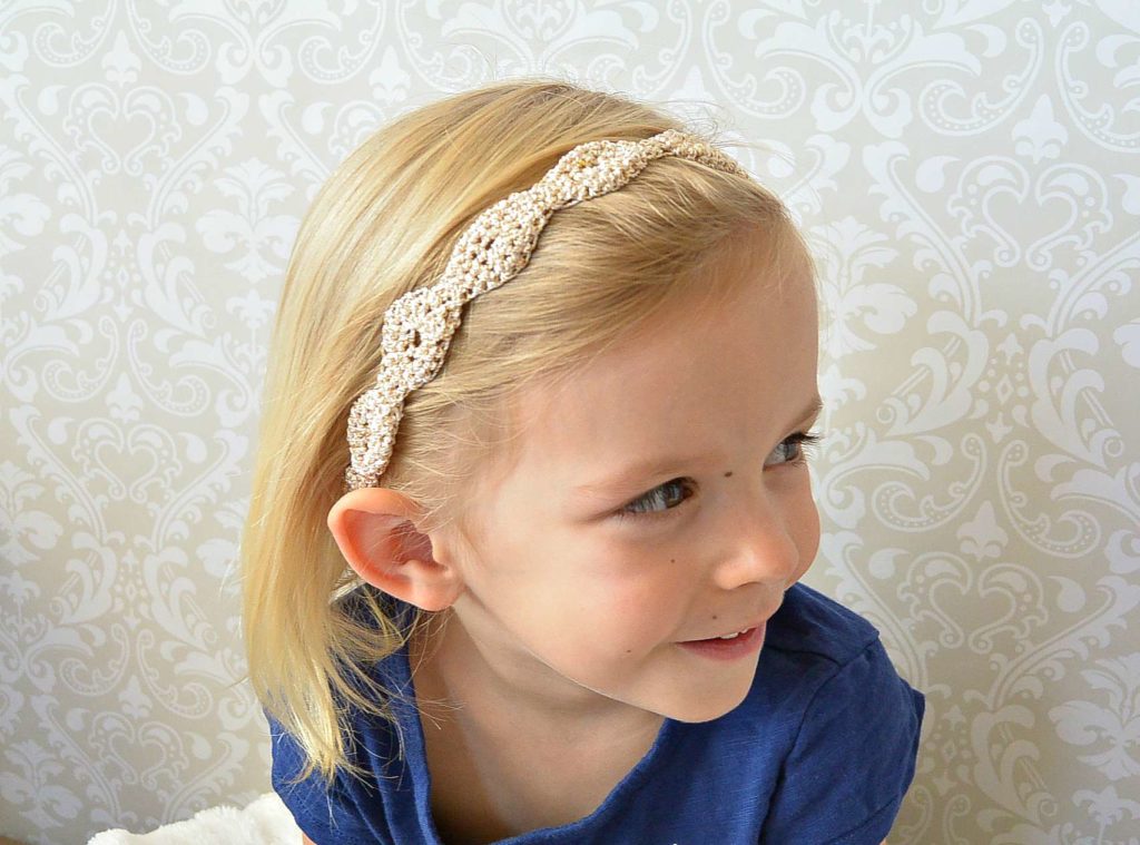 quot Provence Gold Fleck Headband quot Crochet Headband Pattern Mama In A