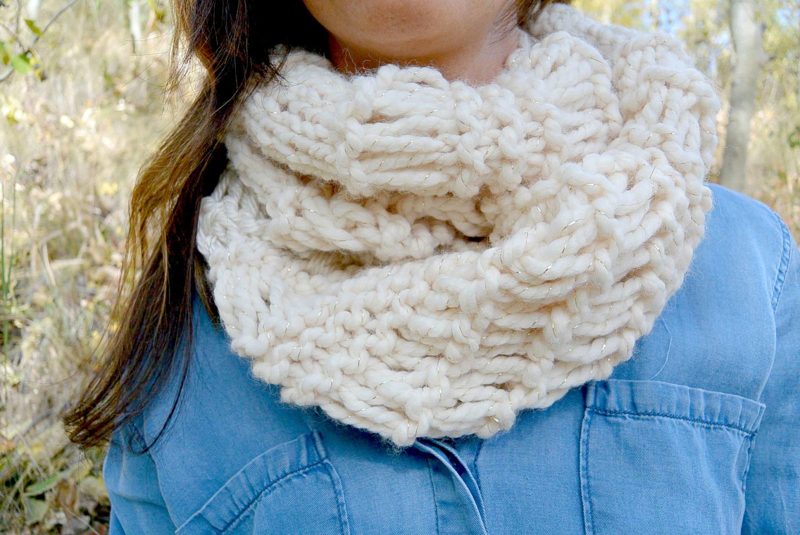 Instant Download Knit Scarf Pattern Ribbed Beginner Knitting Circle ...