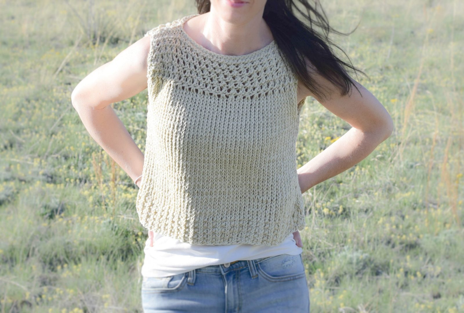 How to Knit an Easy Tank Top  Pattern + Step by Step Tutorial 