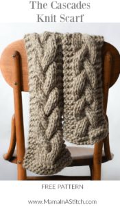 The Cascades Knit Scarf – Mama In A Stitch