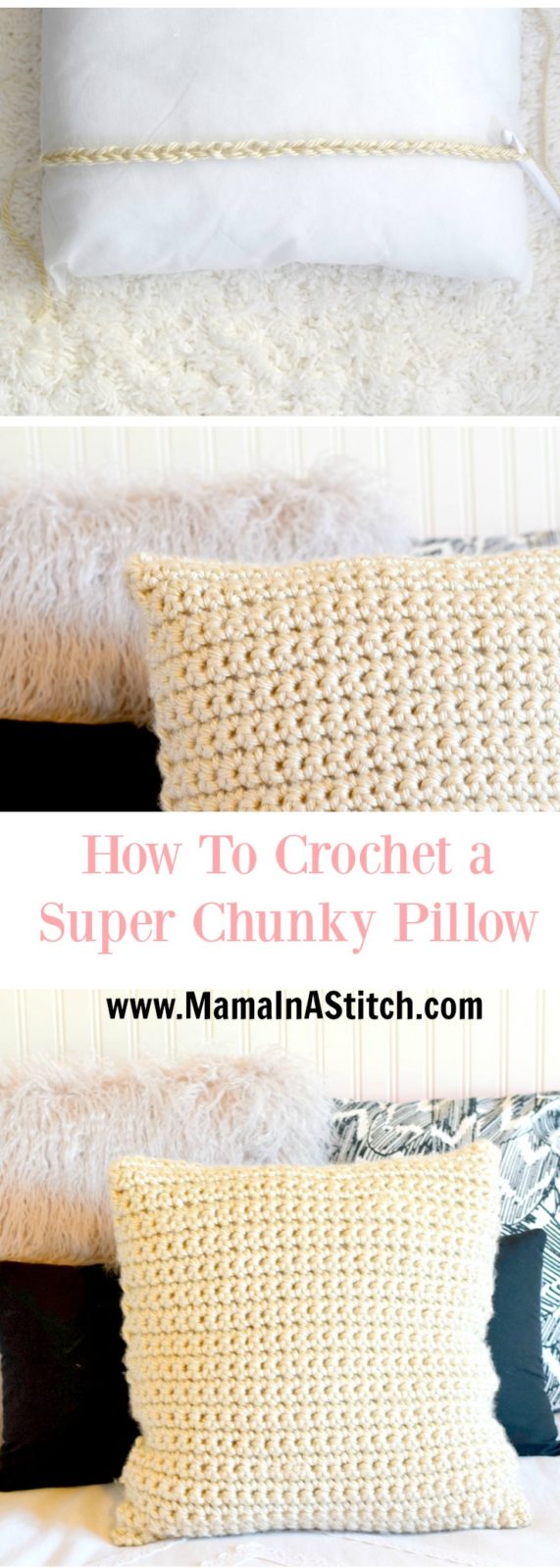 Super Chunky Crochet Pillow Project – Mama In A Stitch