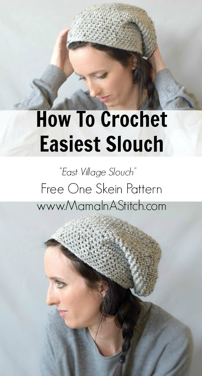 How To Crochet An Easy Slouchy Hat - 