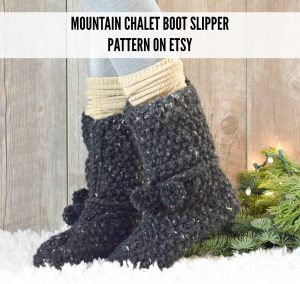 Mountain Chalet Boot Slipper Knitting Pattern (Knit Flat) – Mama In A ...