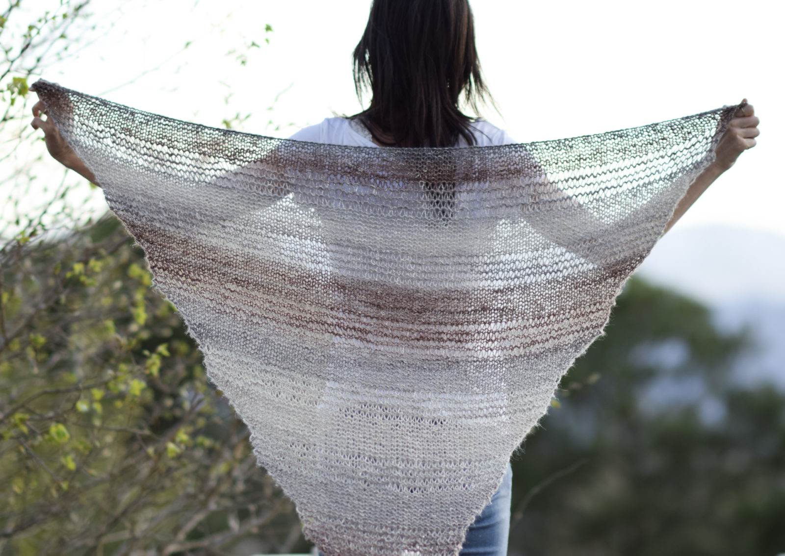 Knitted shawl patterns triangle free