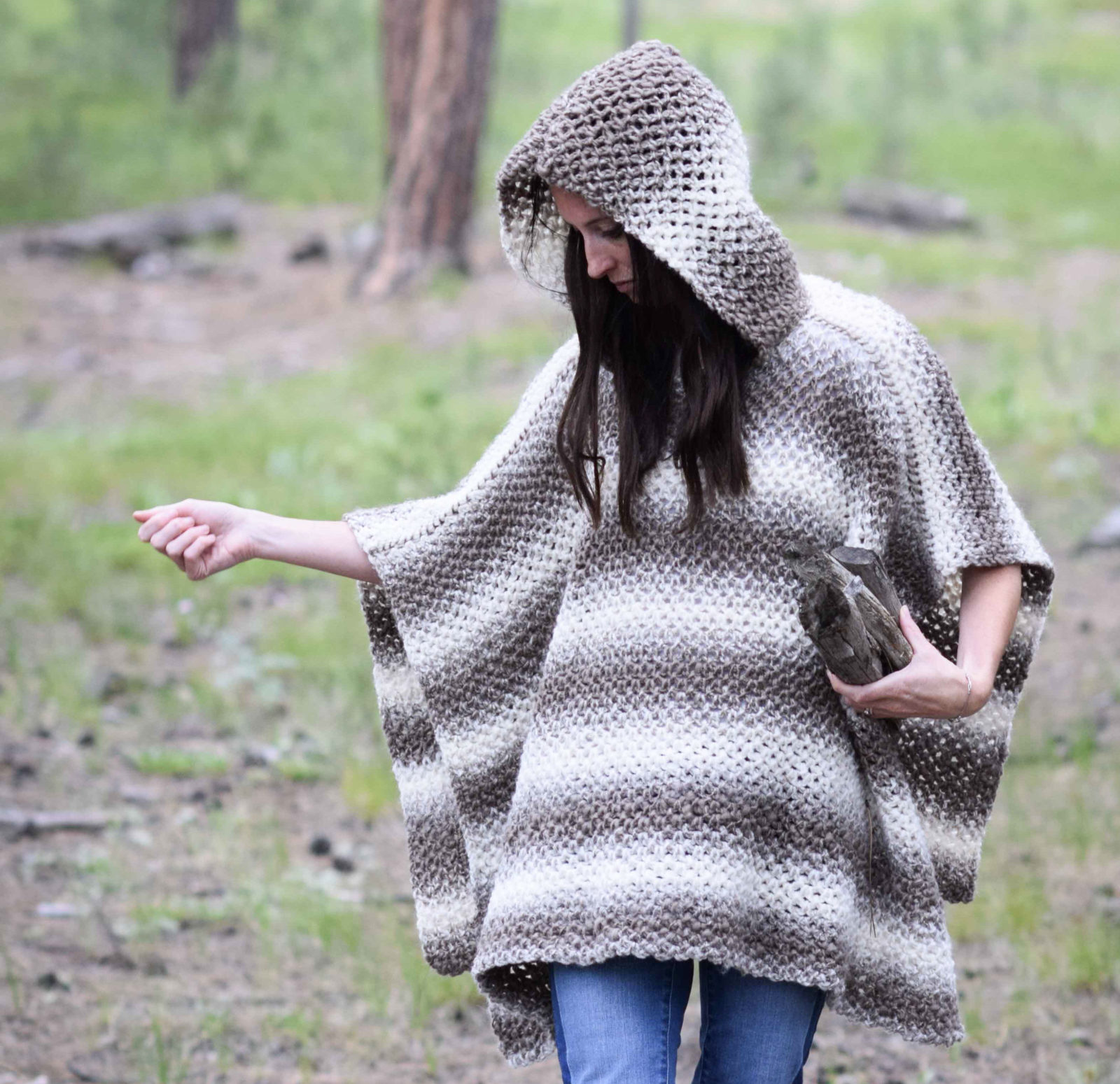 Driftwood Oversized Crochet Hooded Poncho Pattern – Mama In A Stitch