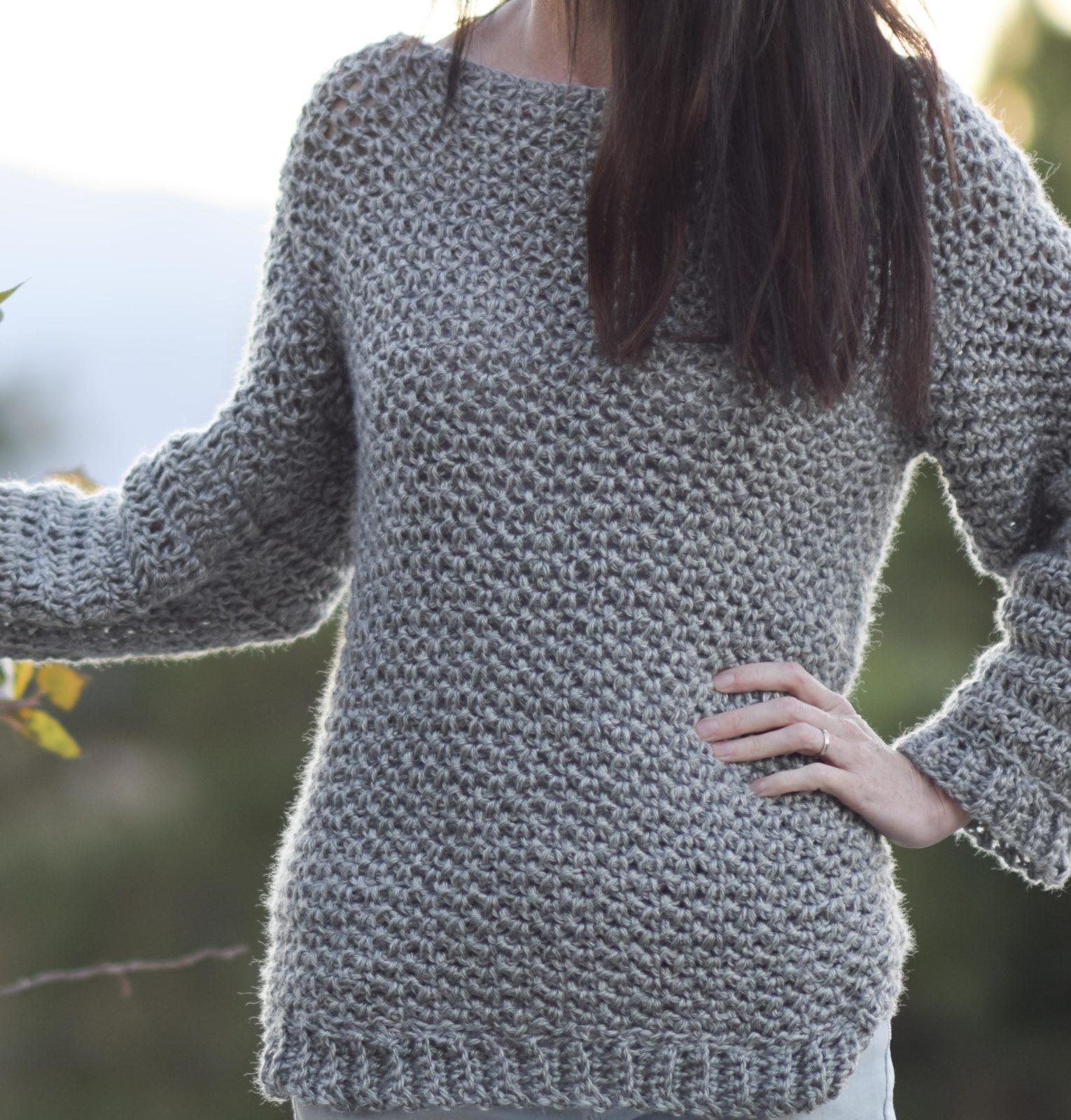 Knit-Look Ribbed Crochet Sweater - Free Pattern