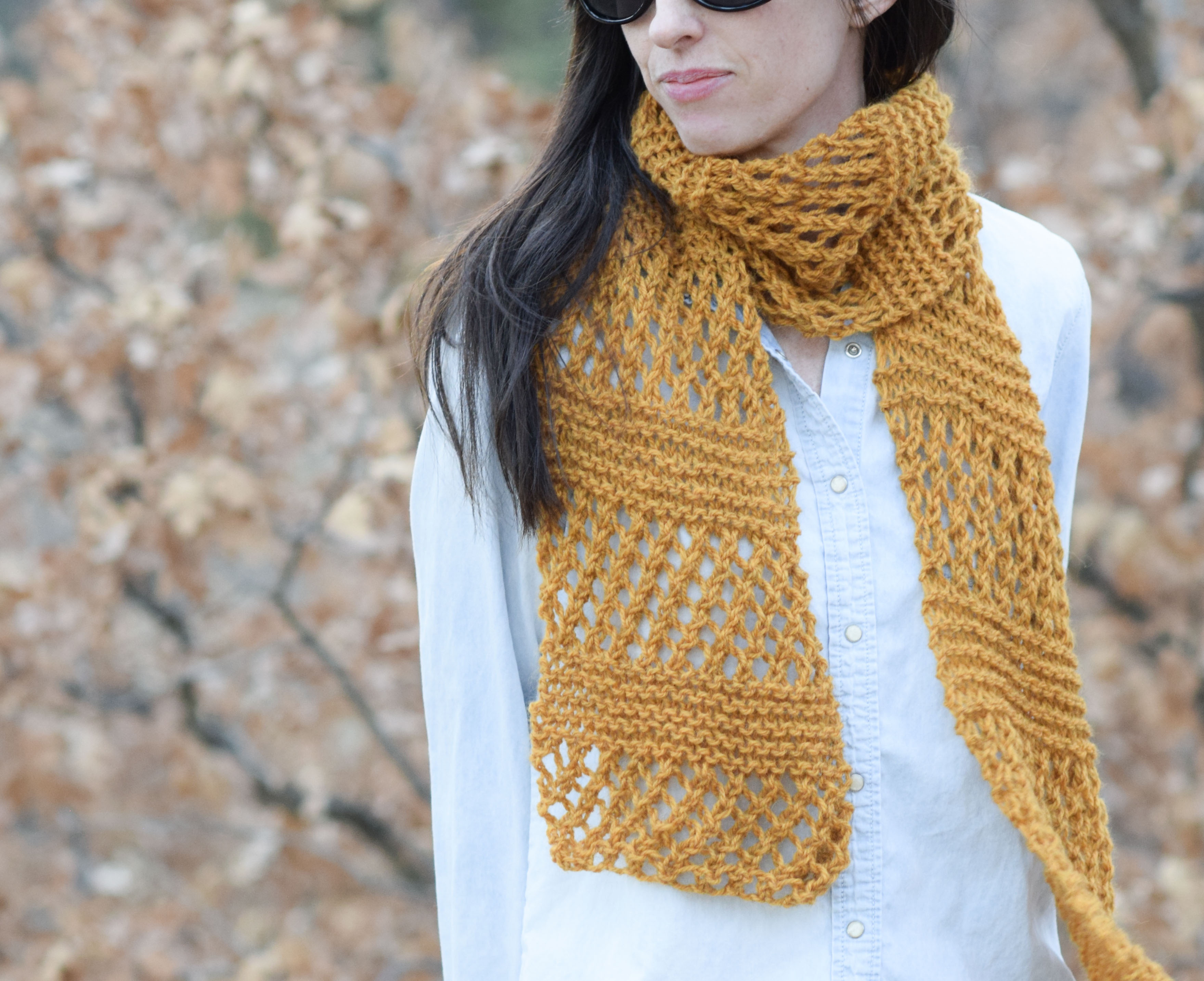 Honeycombs Summer Easy Scarf Knitting Pattern Mama In A Stitch