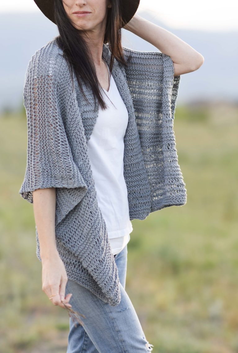 Drop Stitch Cotton Easy Kimono Knitting Pattern – Mama In A Stitch