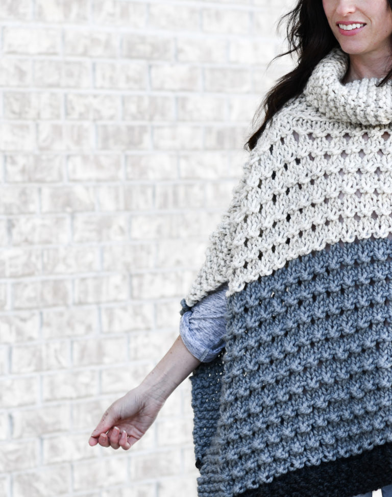 Vail Ski Poncho Knitting Pattern – Mama In A Stitch