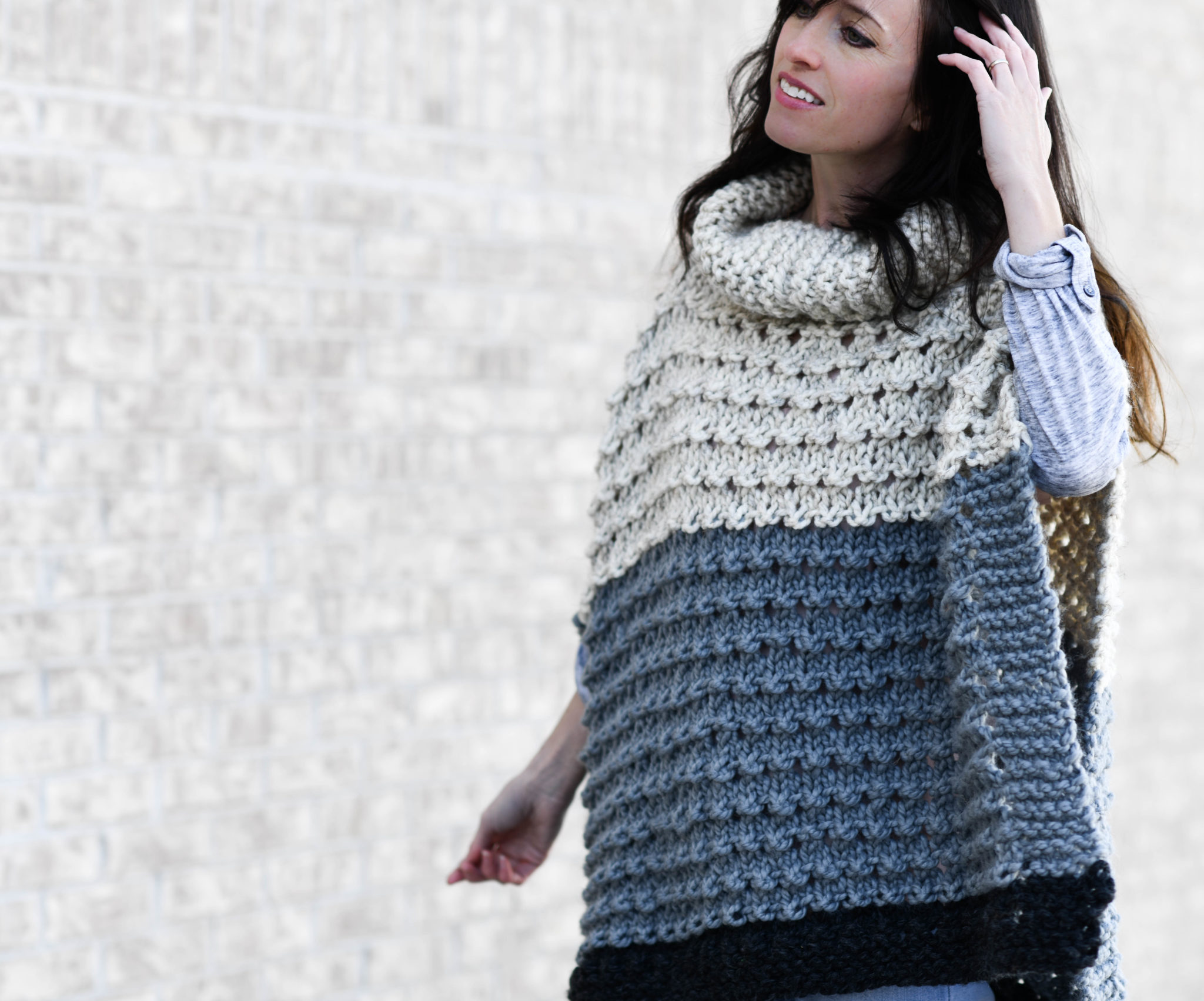 Vail Ski Poncho Knitting Pattern – Mama In A Stitch