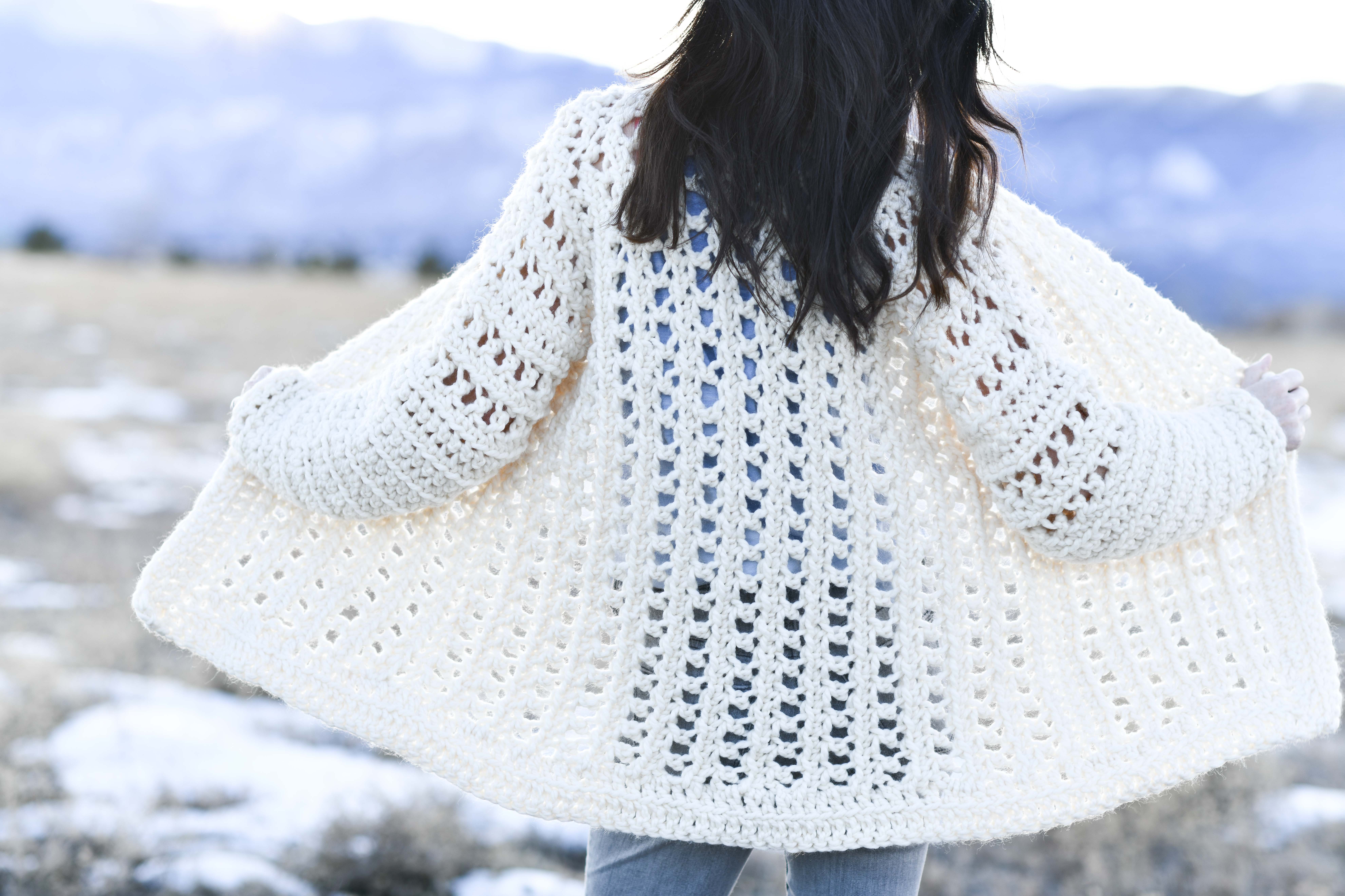 Light Snow Oversized Cardigan Crochet Free Pattern Mama In A Stitch