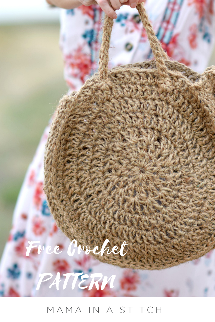 DIY How to Sew a Crochet Round Bag green - YouTube