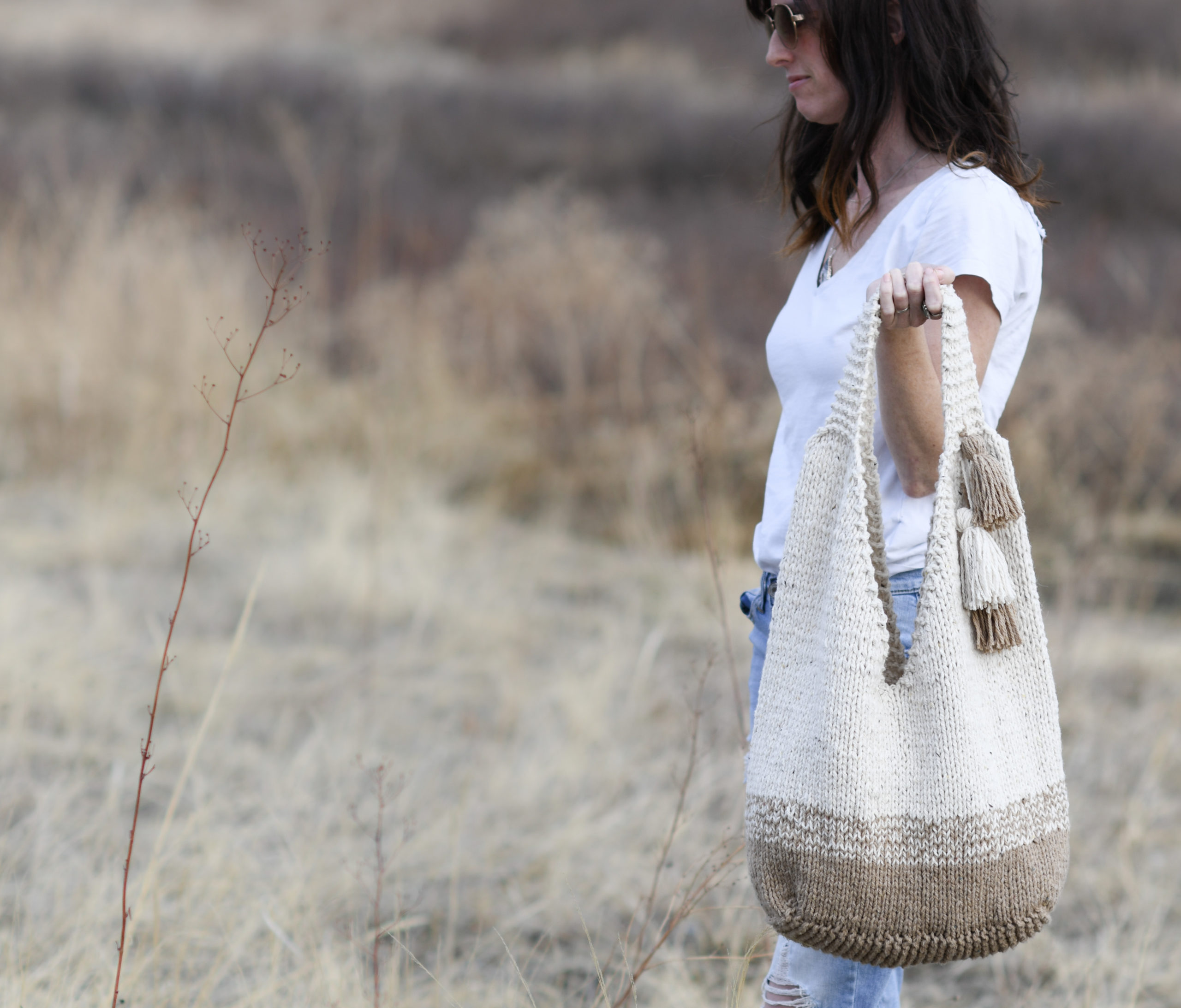 Knitters Gonna Knit Linen Tote Bag