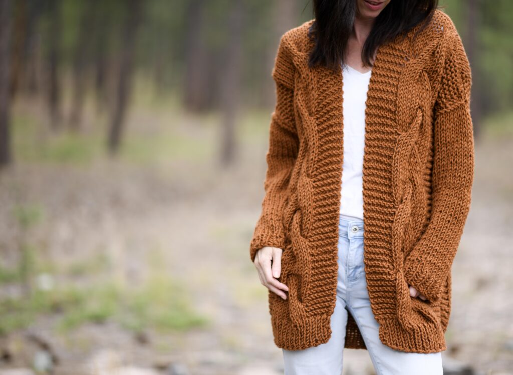 Ladies easy Knit Mohair Cardigan in Two Lengths 