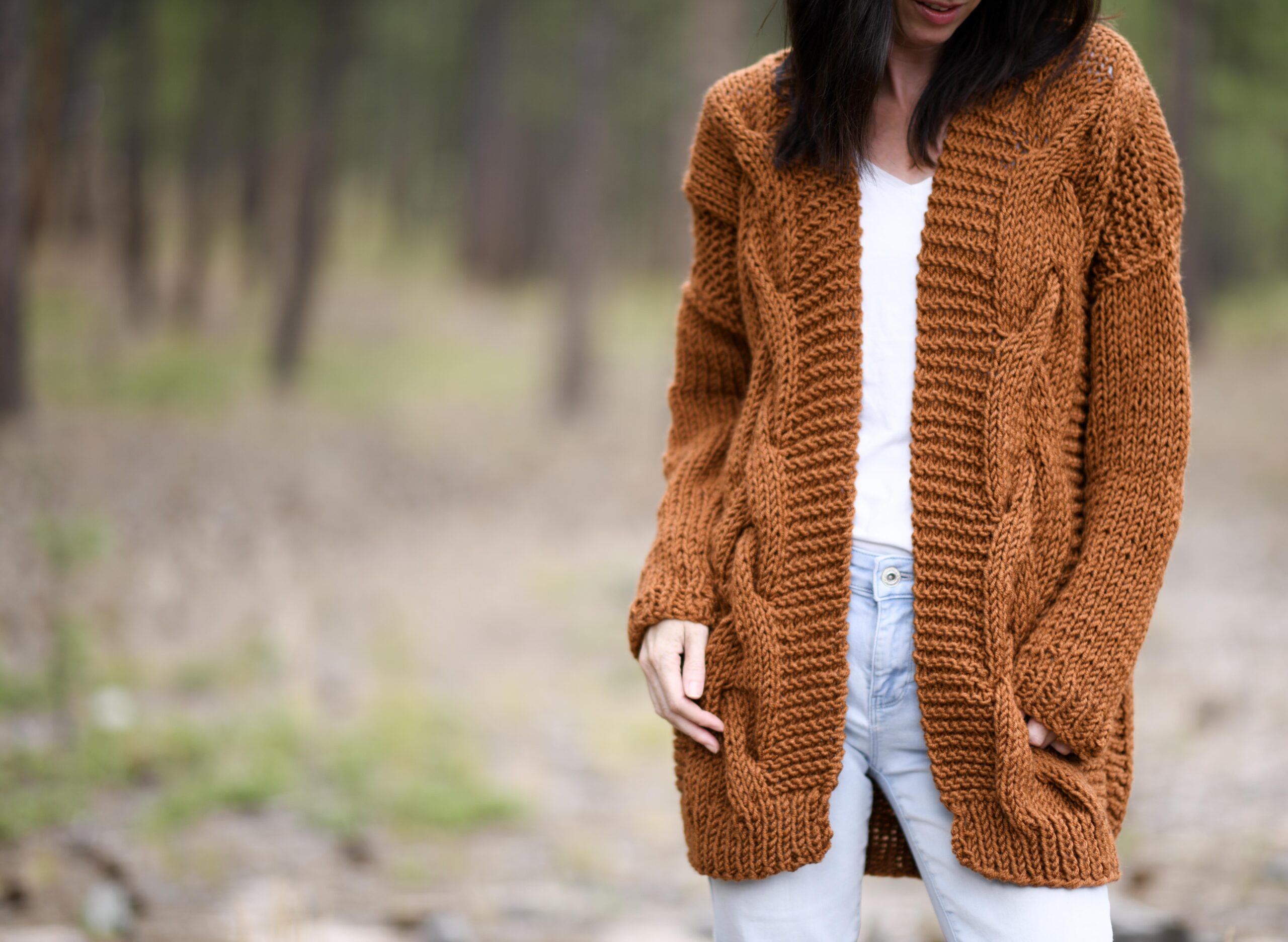 F.DOM handmade cable knit cardigan