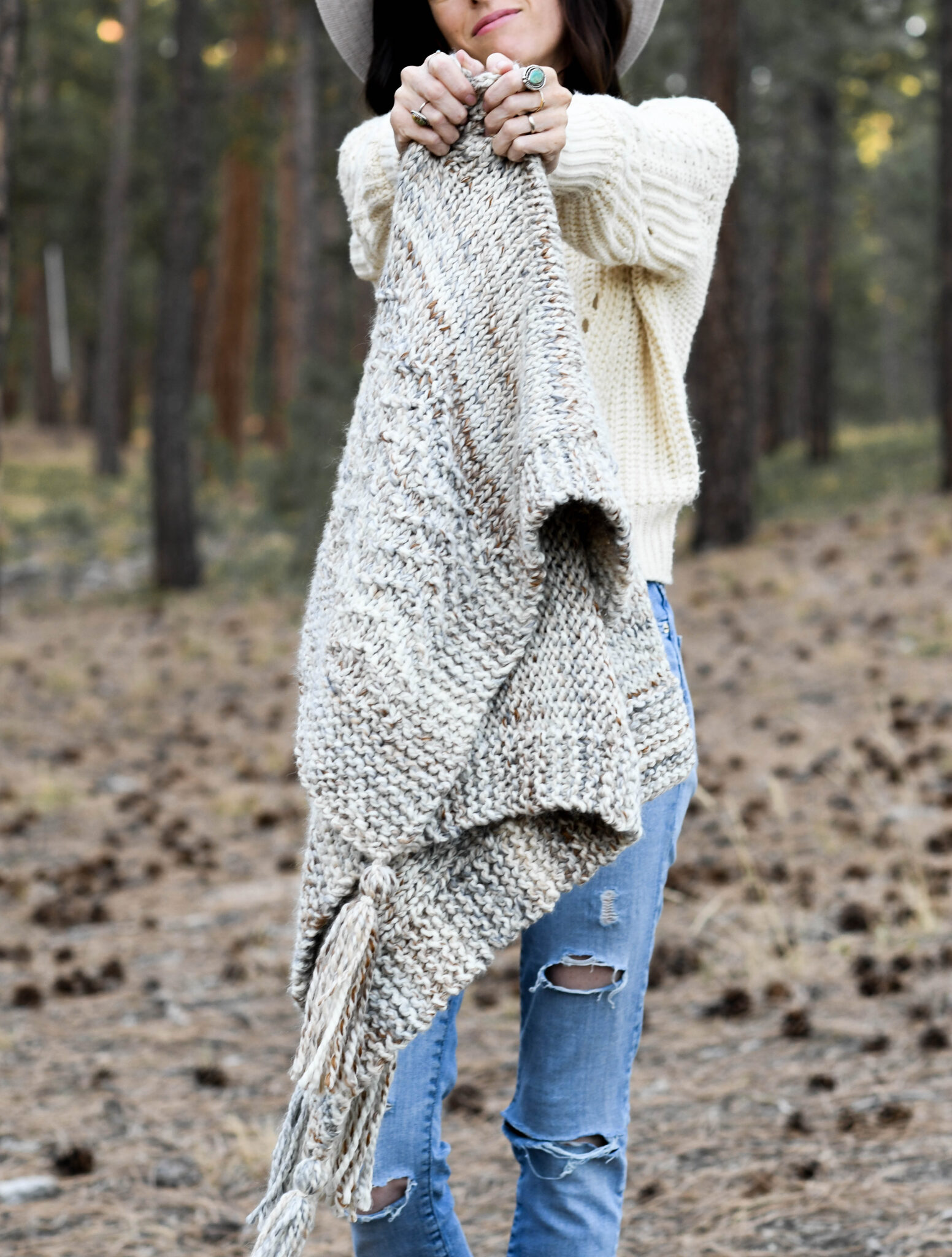 Modern Mountain Throw Knitting Pattern – Mama In A Stitch