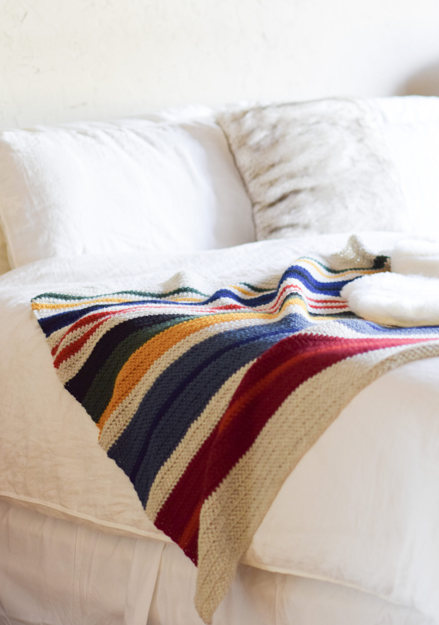 Cabin Stripes Blanket Crochet Pattern – Mama In A Stitch