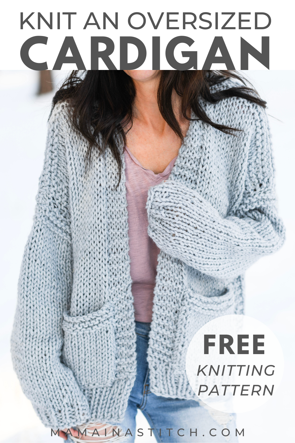 Moonbow Slouchy Chunky Knit Cardigan Pattern – Mama In A Stitch