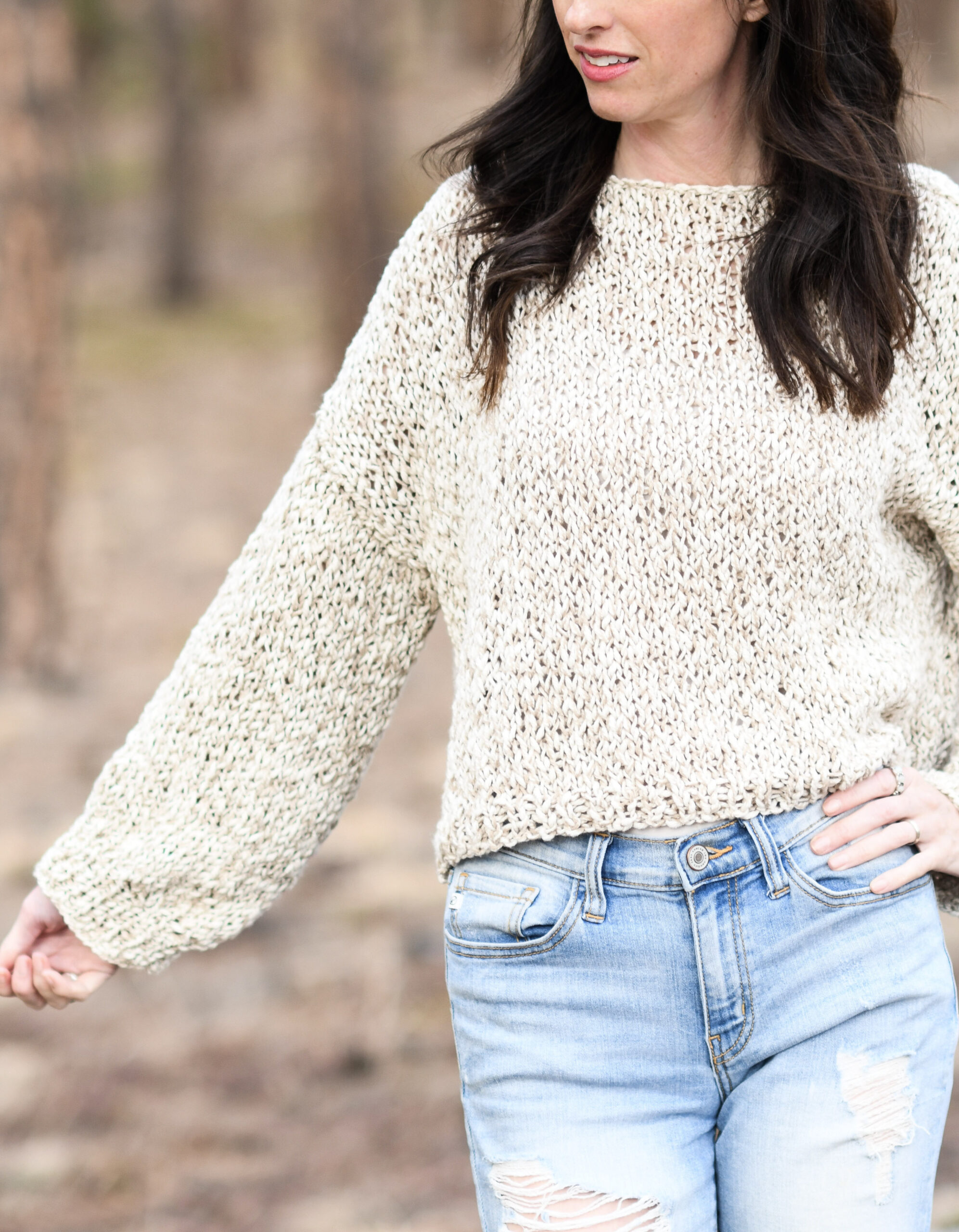 slouchy knit sweater