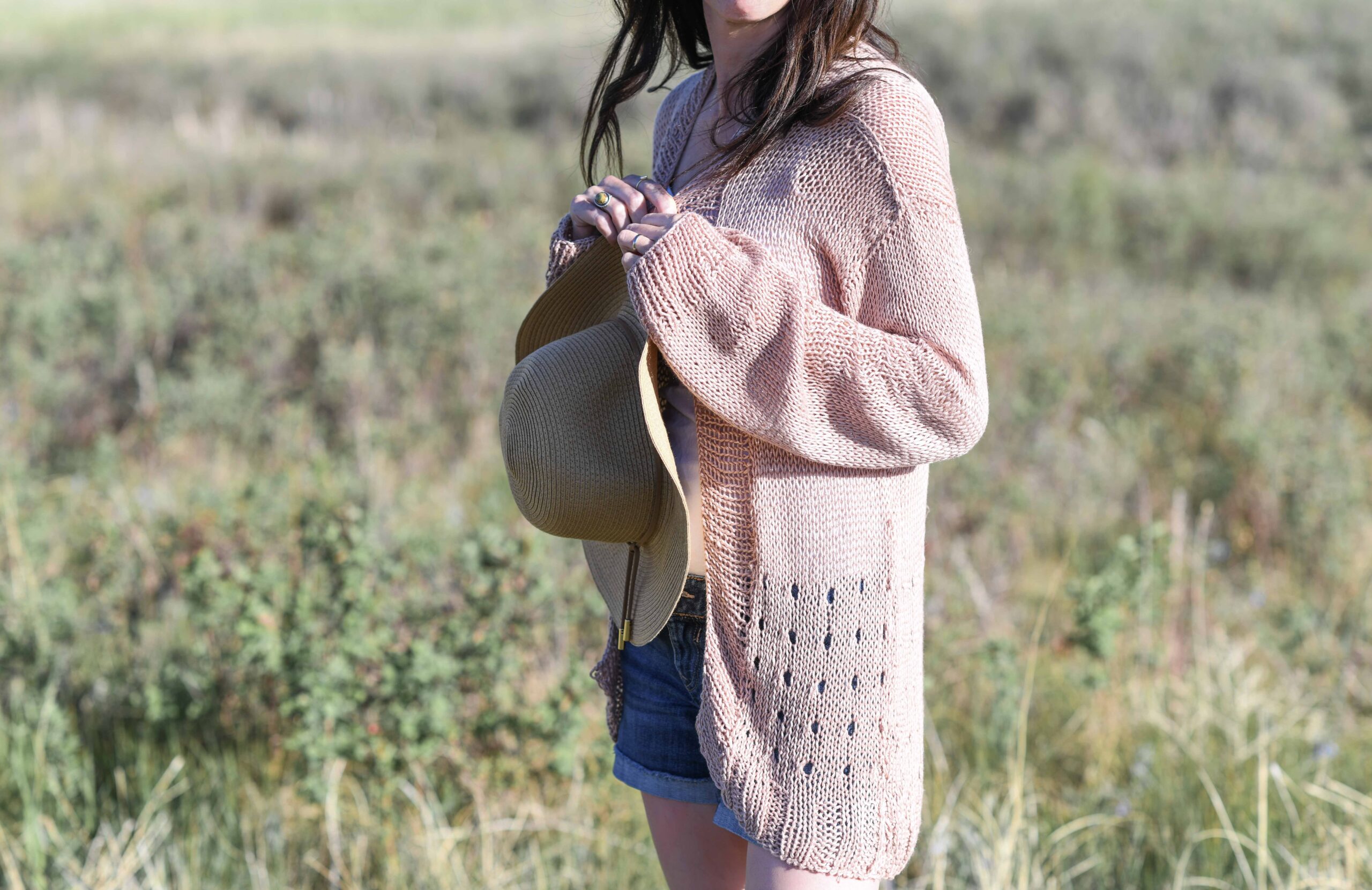 Inez Summer Sweater Pullover Cotton Knitting Pattern 