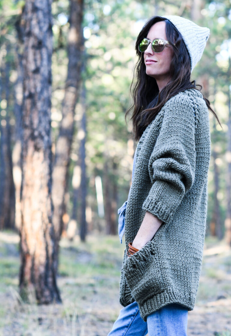 Simple Raglan Cardigan Knitting Pattern – Mama In A Stitch