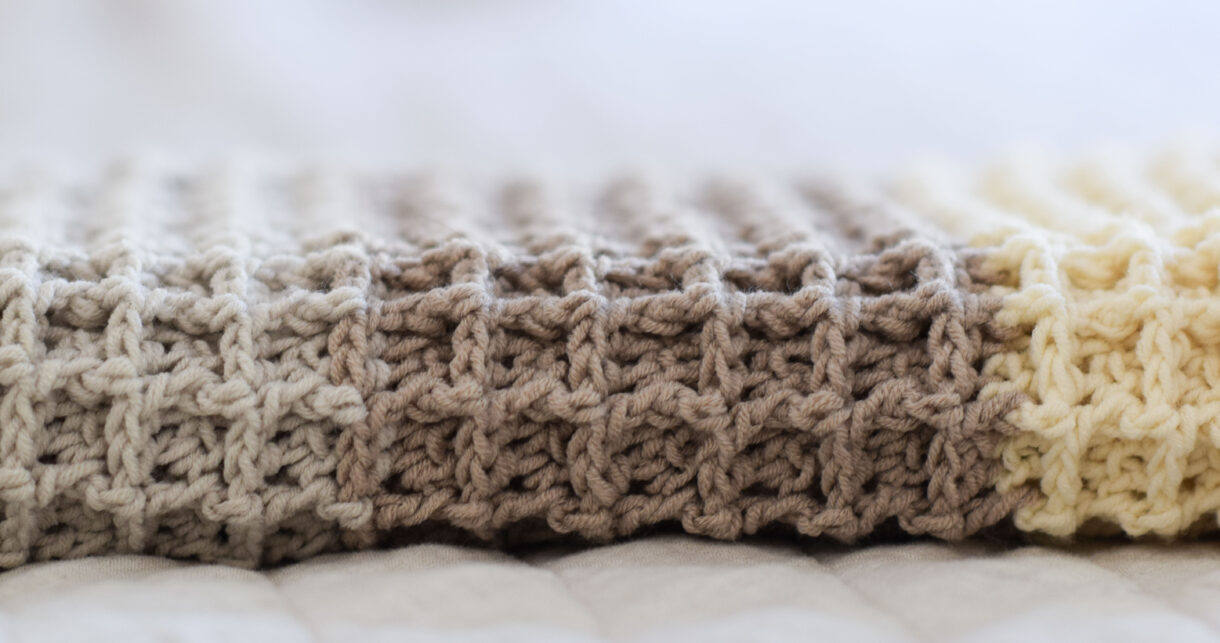 Waffle Stitch Crochet Blanket Pattern – Mama In A Stitch