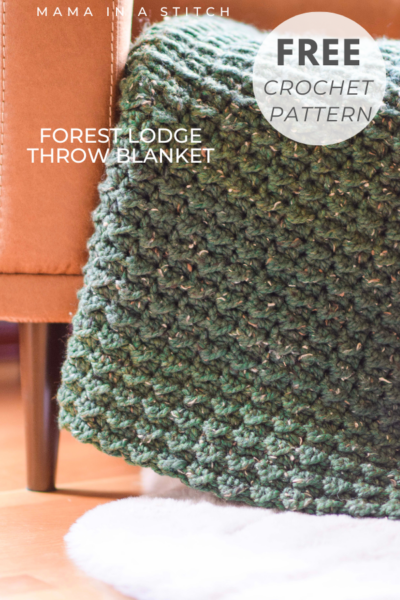 Forest Lodge Chunky Throw Blanket Crochet Pattern – Mama In A Stitch