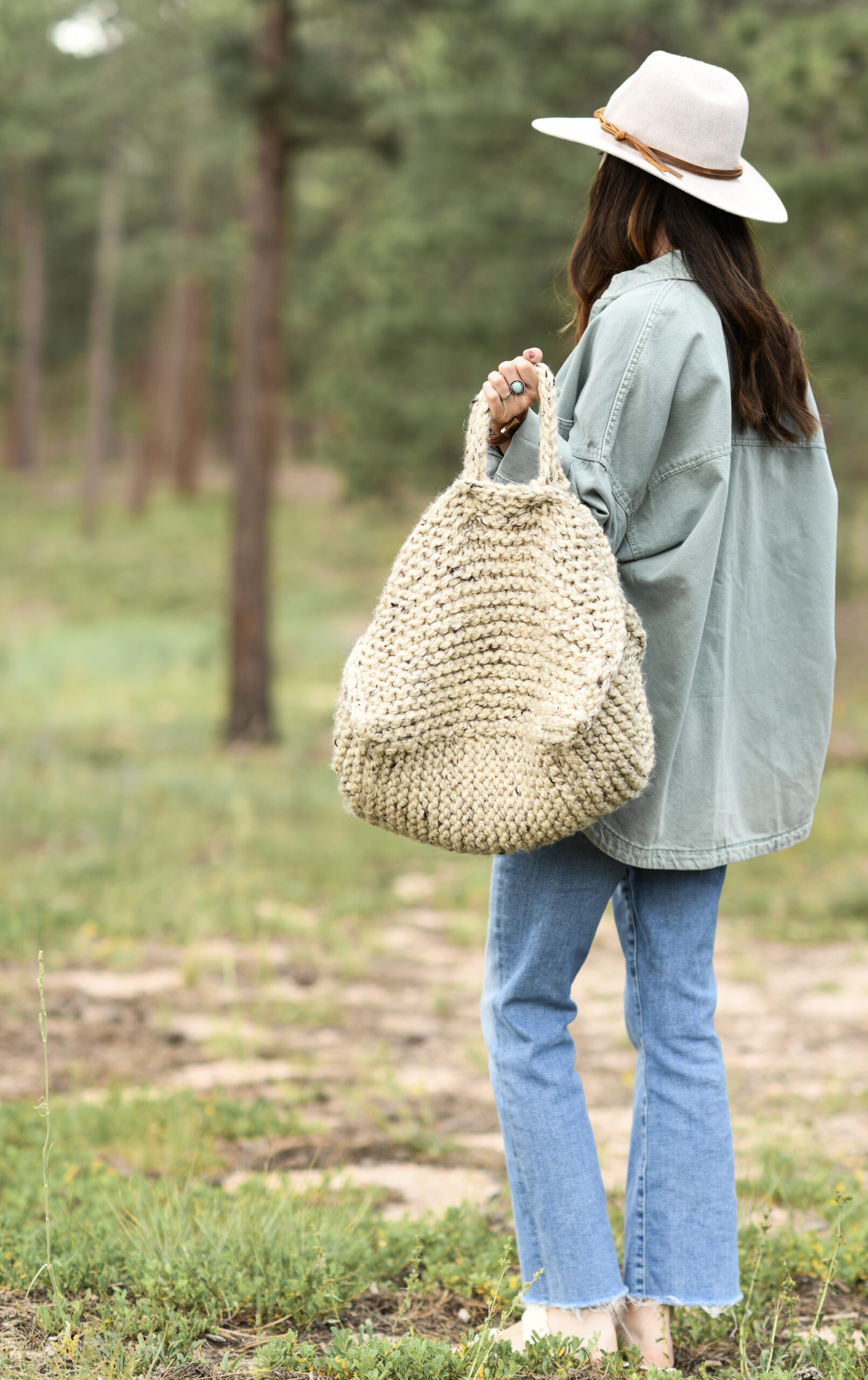 Simple Slouchy Tote Bag Free Knitting Pattern