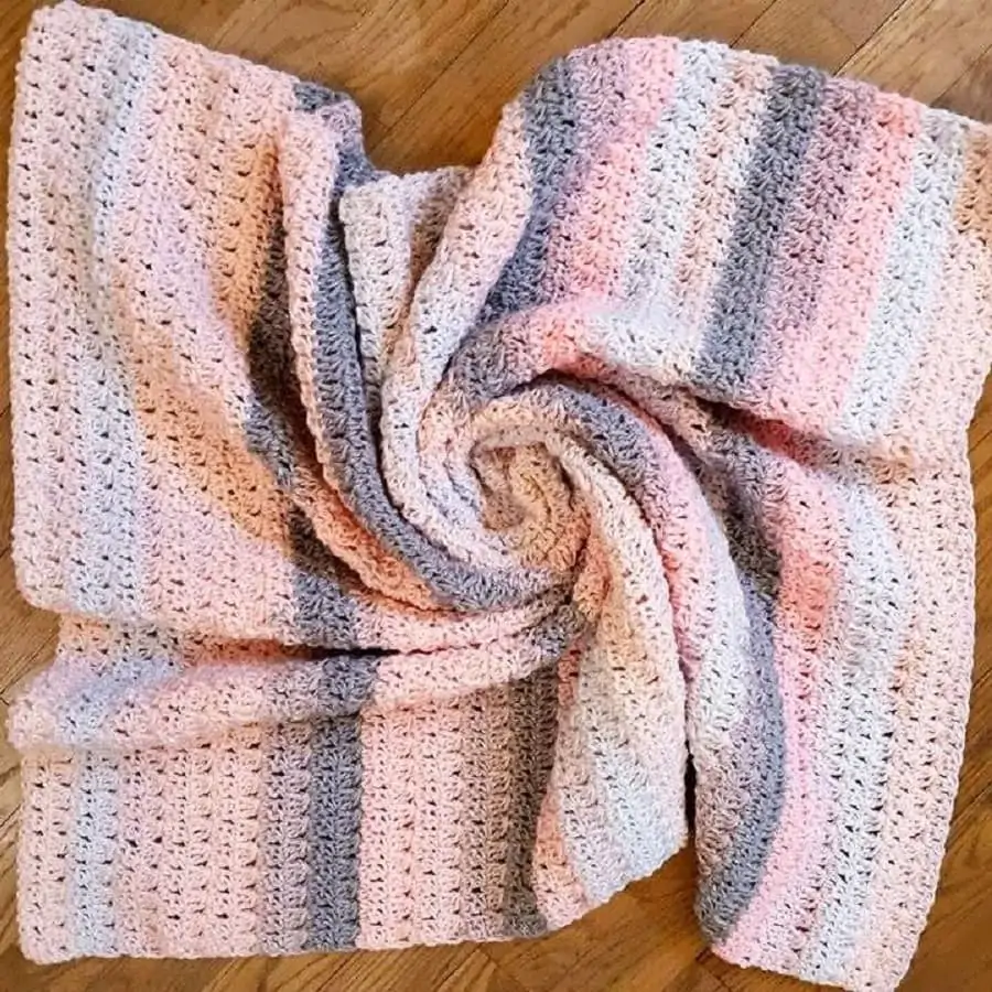 Easy One-Stitch Repeat Crochet Blanket - Jewels and Jones