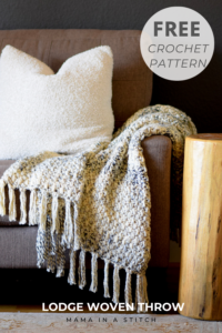 Lodge Woven Throw Blanket Crochet Pattern – Mama In A Stitch