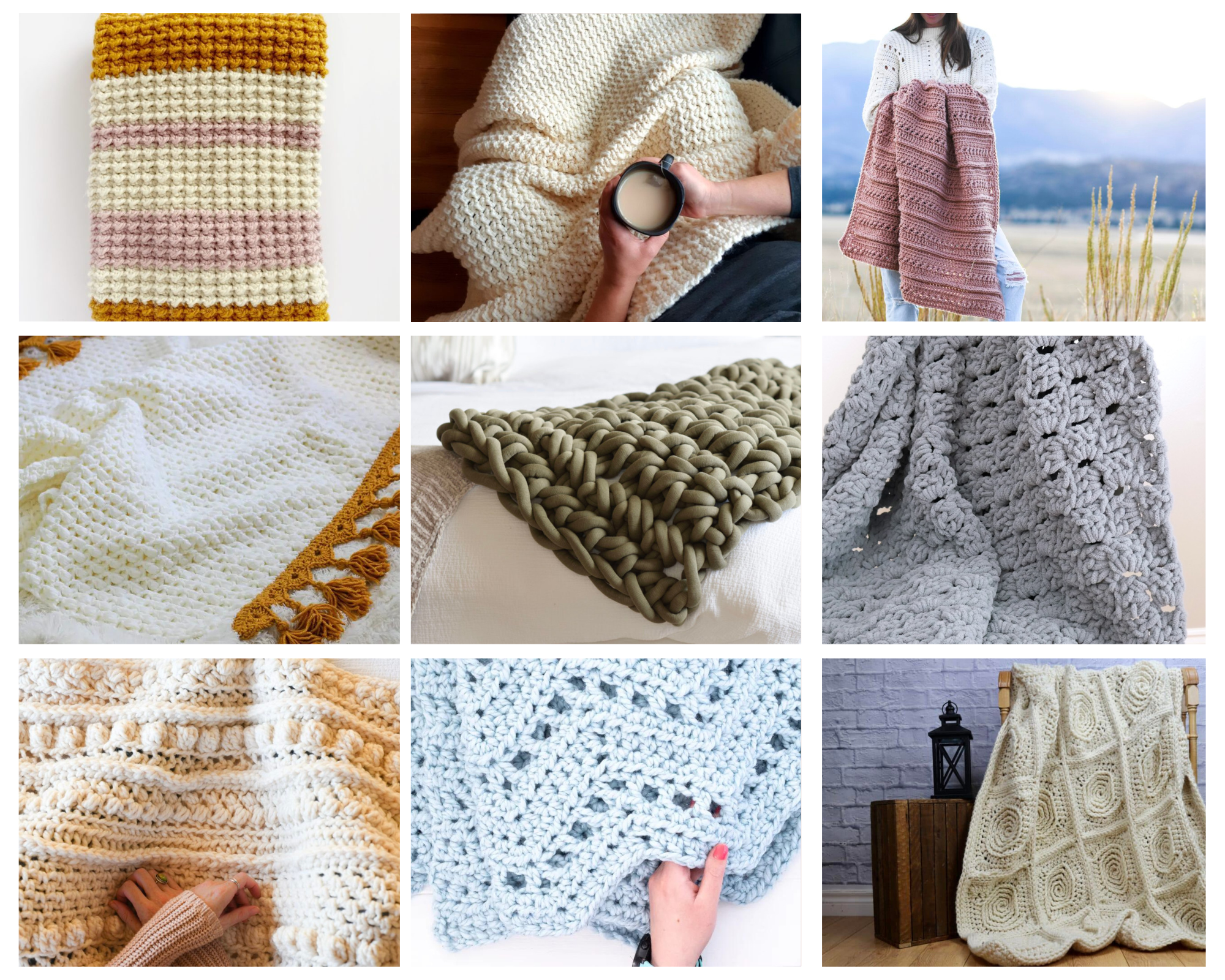 15 Cozy Knit & Crochet Blankets You Can Make this Season