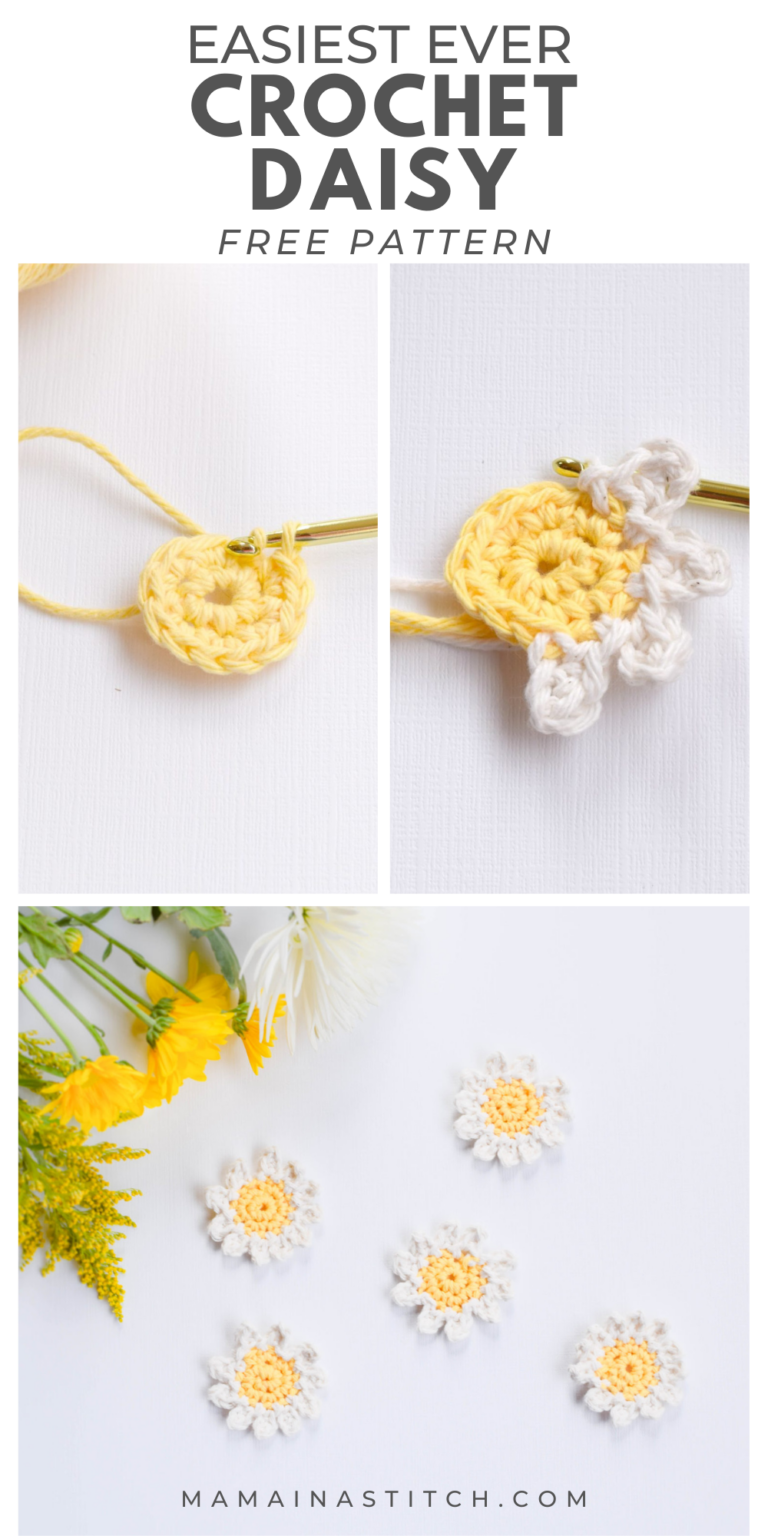 Easy Daisy Crochet Pattern – Mama In A Stitch