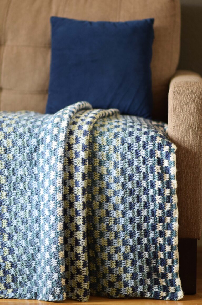 Checkered Crochet Blanket Pattern